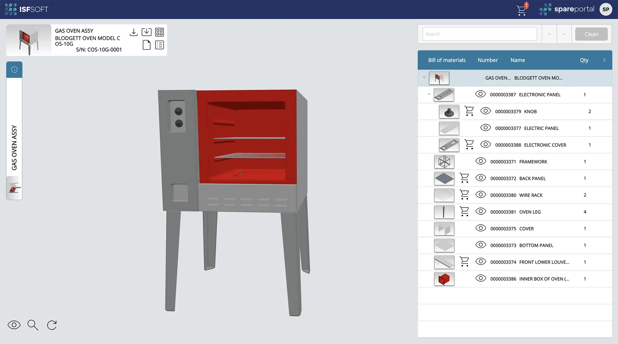 isfsoft spare portal-screenshot-3d view